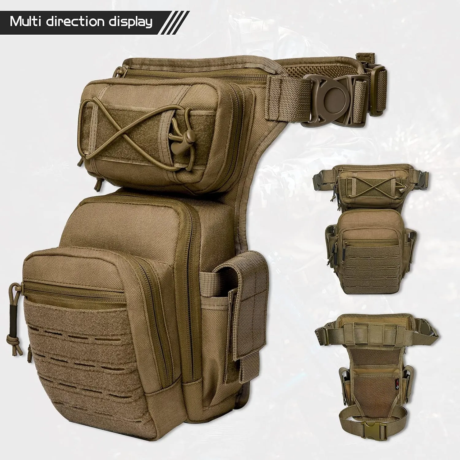 Drop Leg Bag for Men Women Military Tactical Thigh Pack Pouch Multifunctional Tactical Package Outdoor Hiking Thigh Bag