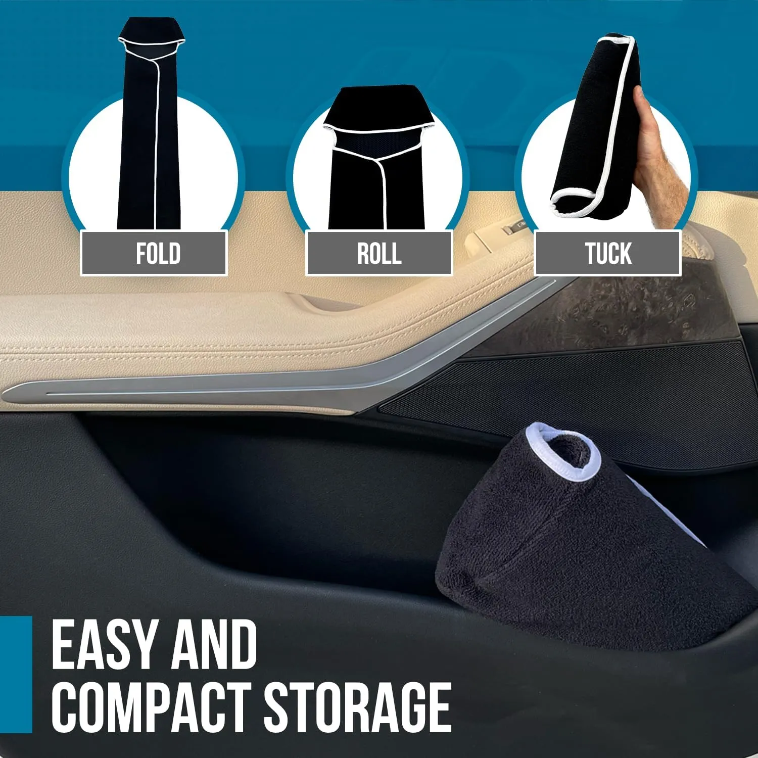 DryvaSeat - Premium Microfiber Towel Car Seat Cover - Waterproof & Sweatproof - Universal Fit, Machine Washable, Non-Slip - Seat Protector for Car, Truck, SUV, Van (Black, 1 Pack)