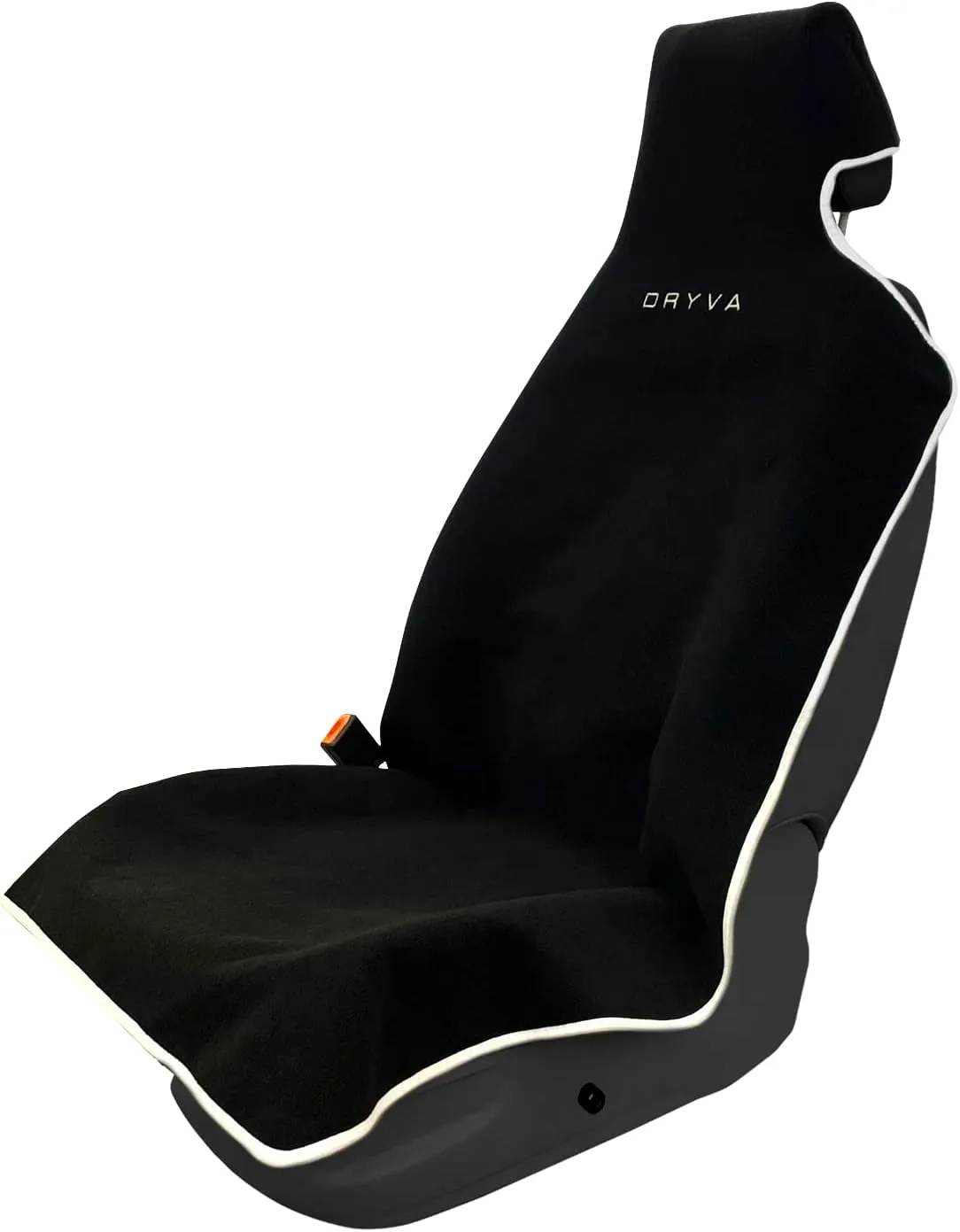 DryvaSeat - Premium Microfiber Towel Car Seat Cover - Waterproof & Sweatproof - Universal Fit, Machine Washable, Non-Slip - Seat Protector for Car, Truck, SUV, Van (Black, 1 Pack)