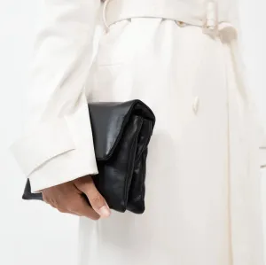 DUAL ENVELOPE CLUTCH - BLACK
