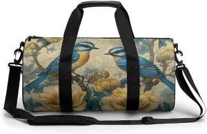 Duffel Bag for Men Women Gym Bag Bird Style Painting Travel Duffel Bag Waterproof Overnight Bag for Sports Workout