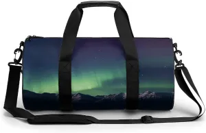 Duffel Bag for Men Women Gym Bag Northern Aurora Night Travel Duffel Bag Waterproof Overnight Bag for Sports Workout