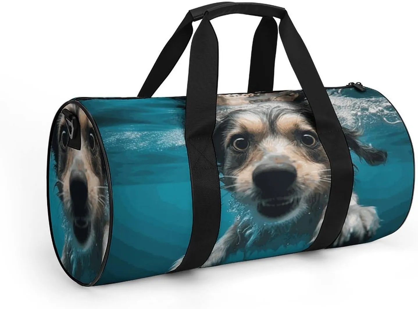 Duffel Bag for Men Women Gym Bag Underwater Dog Travel Duffel Bag Waterproof Overnight Bag for Sports Workout