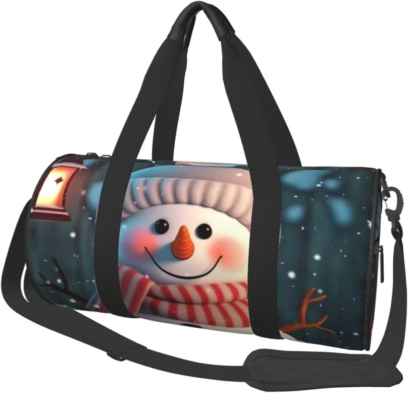Duffel Bag for Men Women Small Gym Bag Cute Snowman Travel Duffel Bag Waterproof Overnight Bag for Sports Workout