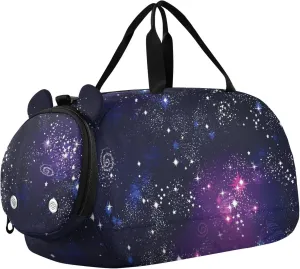 Duffel Bags for Boys Girls Space Galaxy Constellation Dance Bag Small Gym Bags for Kids Teens