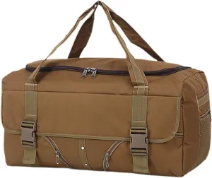 Duffle Bag for Travel and Gym Use with Multiple Compartments, Khaki