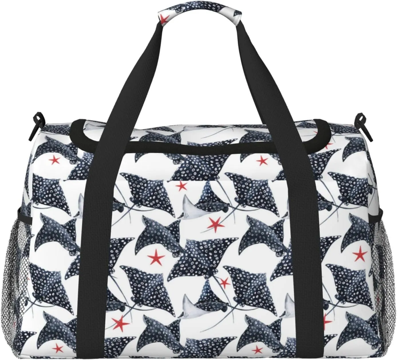 Duffle Bag for Travel, cool stingray fish cute Weekender Overnight Duffel Bag, Carry On Bag Gym Bag for Women Men, Personal Item Travel Bag