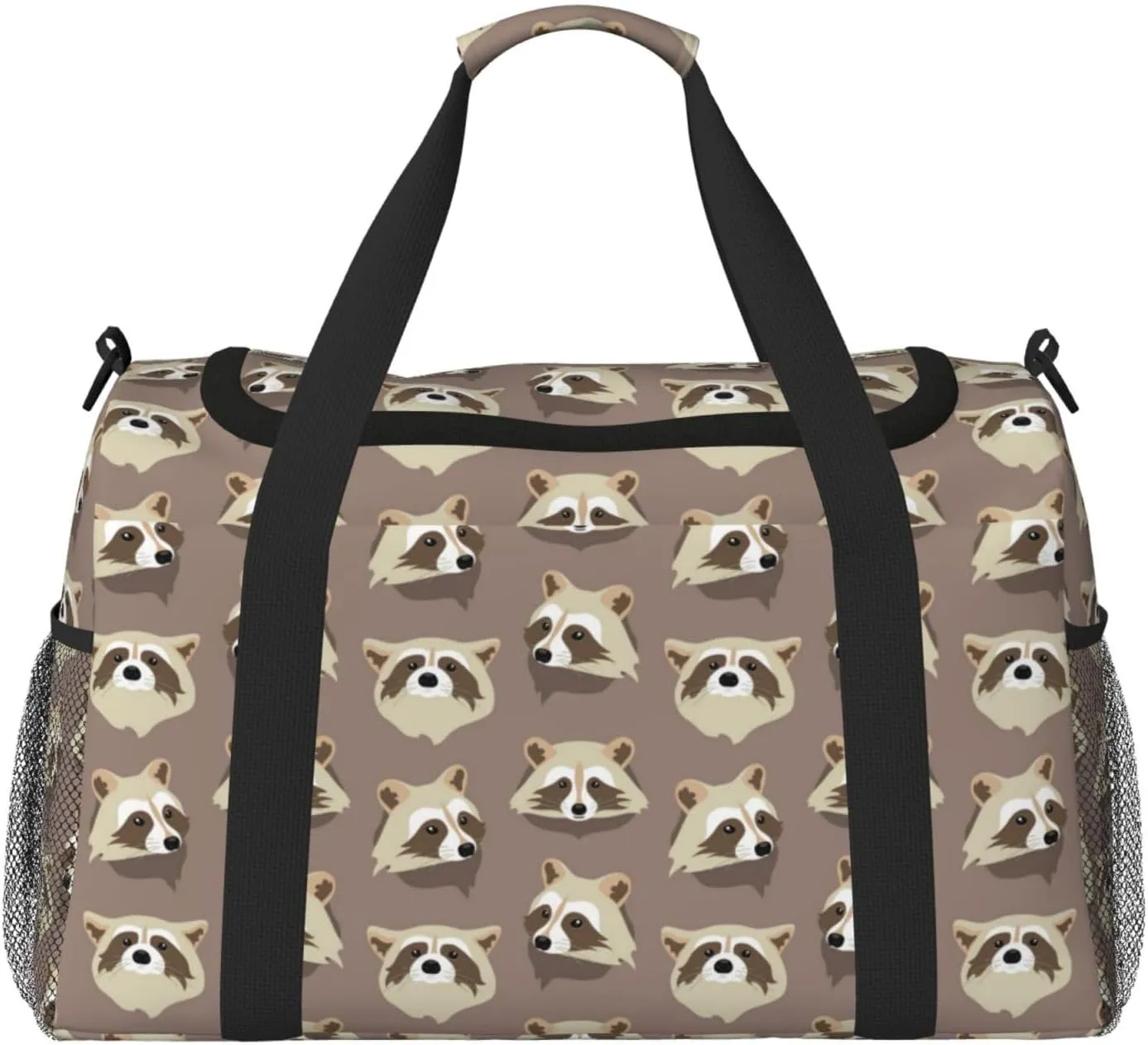 Duffle Bag for Travel, Raccoon Weekender Overnight Duffel Bag, Carry On Bag Gym Bag for Women Men, Personal Item Travel Bag
