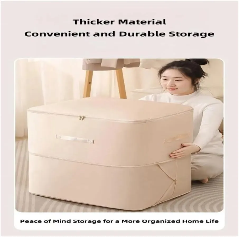 Dustproof And Moisture-Proof Compression Storage Bag Quilt Compression Organizer Bag Large Capacity Clothes Luggage Moving Bag(Gray,L)