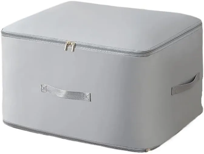 Dustproof And Moisture-Proof Compression Storage Bag Quilt Compression Organizer Bag Large Capacity Clothes Luggage Moving Bag(Gray,L)