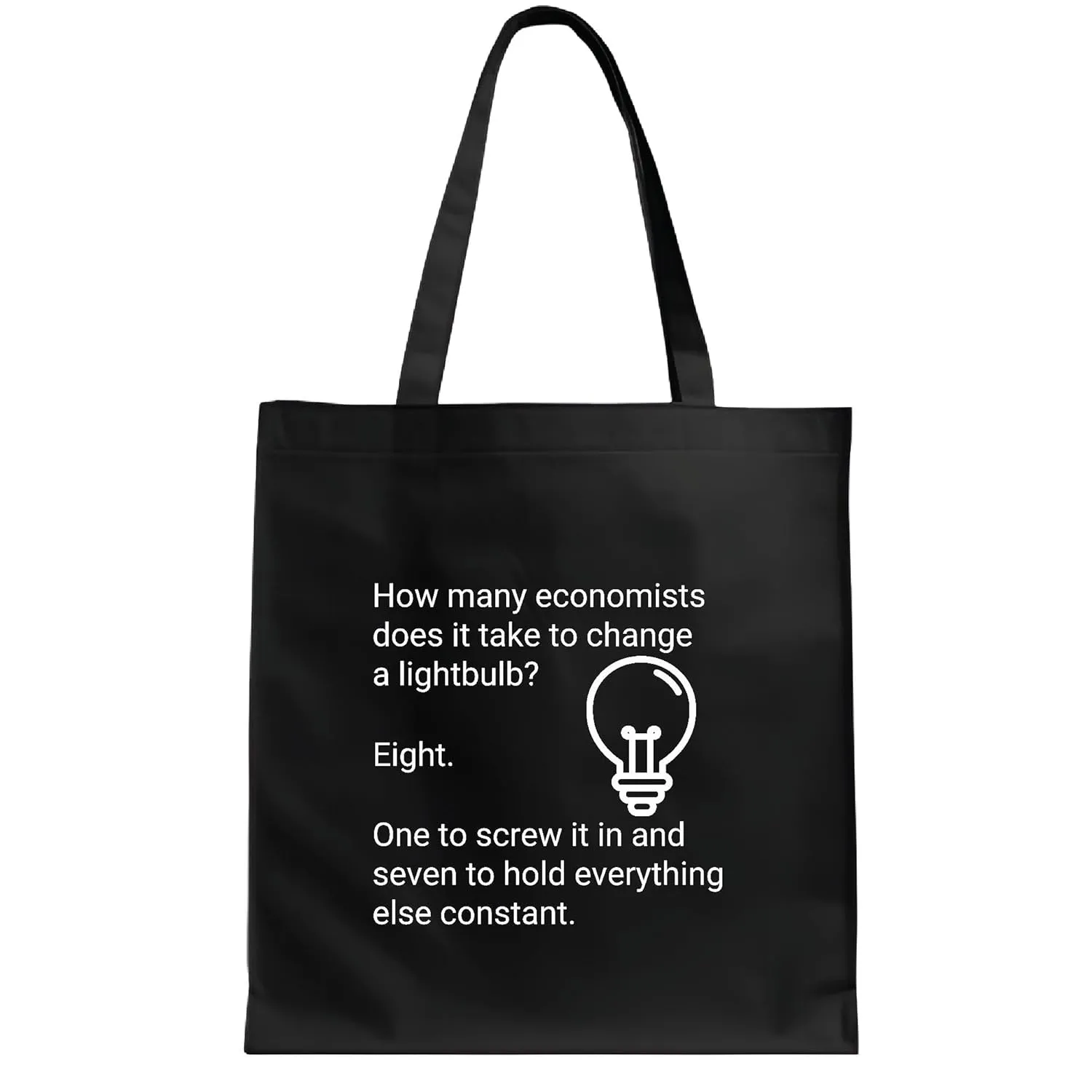 Economy Economics Humor Gift for Economists Black Multicolor Canvas Tote Bag