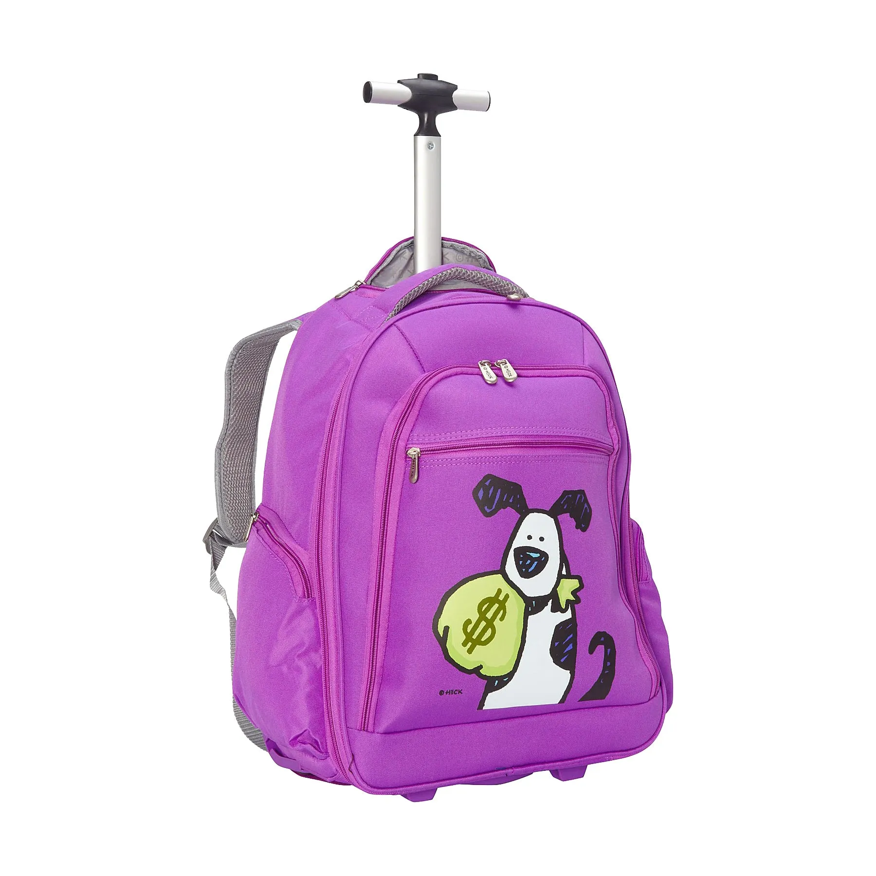 Ed Heck Lightweight 5-PC Spinner Luggage Set Purple-Money Doggie One Size U2