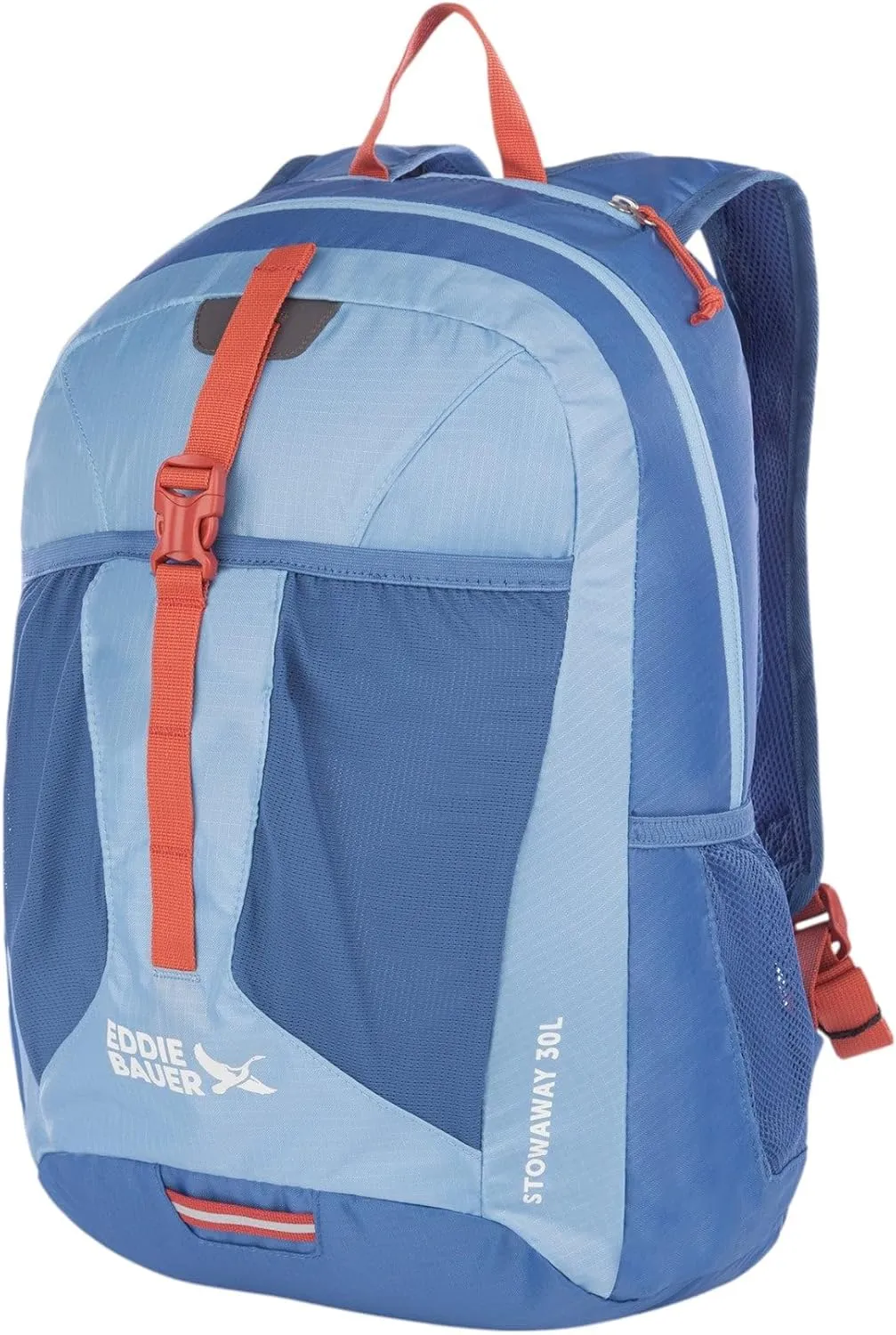 Eddie Bauer Stowaway Packable Backpack-Made from Ripstop Polyester, Coast Blue, 30L