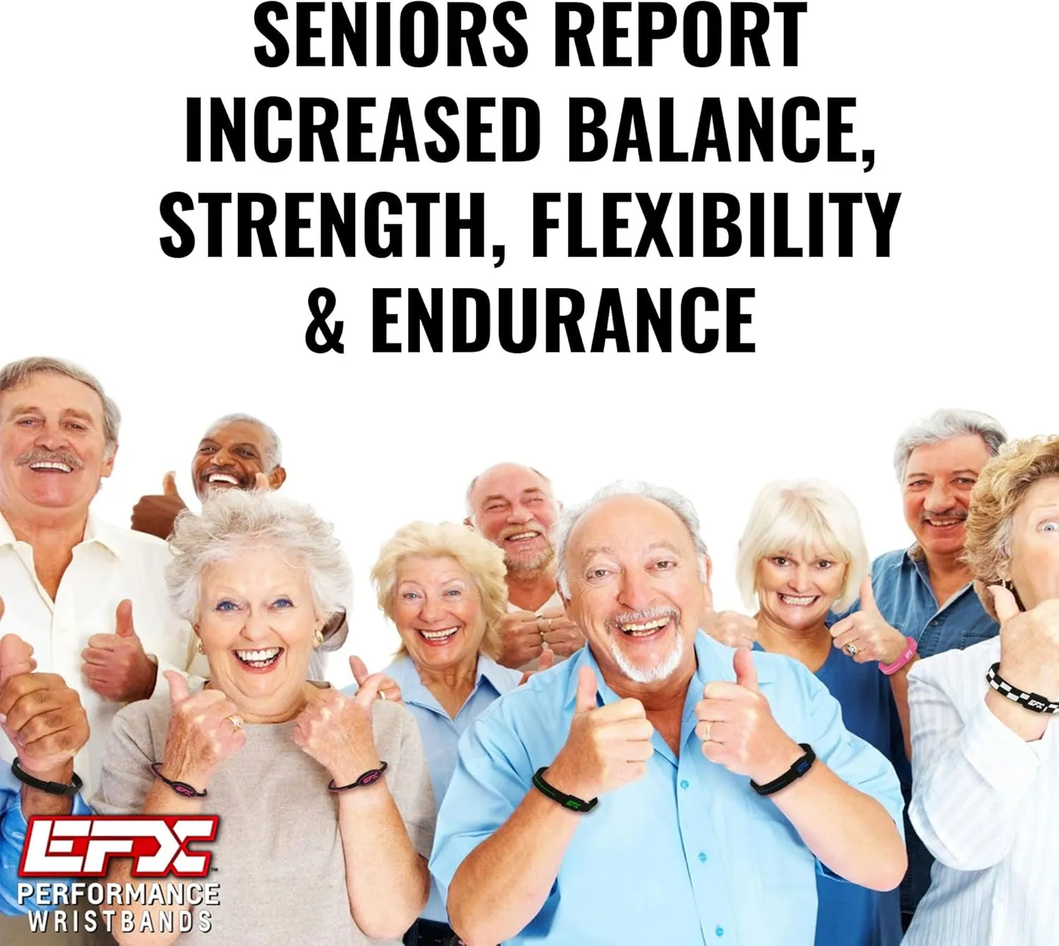 EFX Performance Surgical-Grade Silicone Wristband with Programmed Holograms for Balance, Strength, Flexibility, and Energy | Great for Seniors | Measure Wrist Before Ordering and See Chart for Sizing
