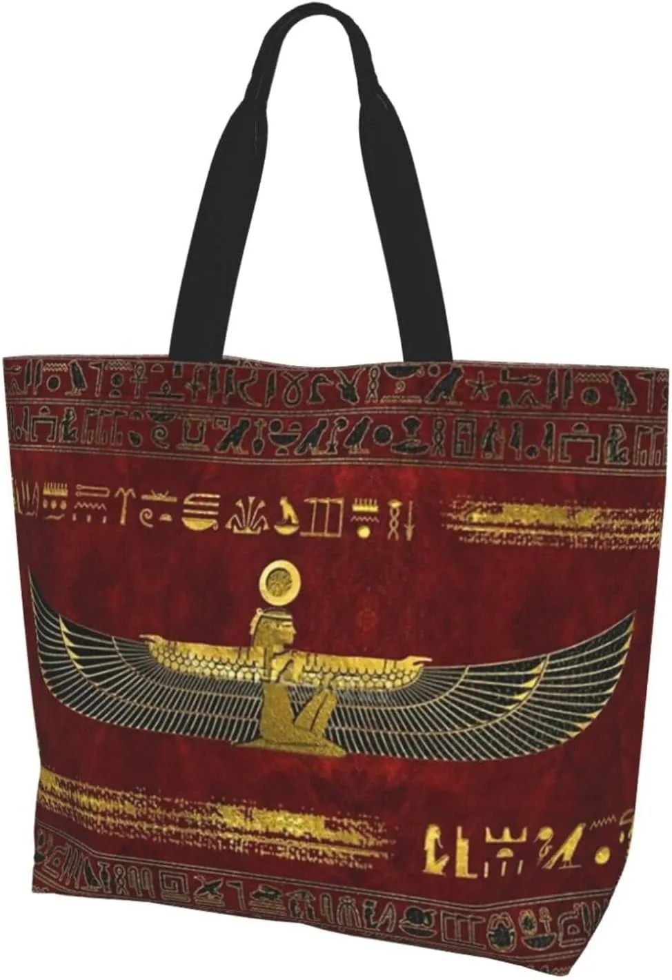 Egypt Canvas Tote Bag Ancient Egypt Shoulder Bag African Handbag Casual Egyptian Grocery Bag for Egypt Travel