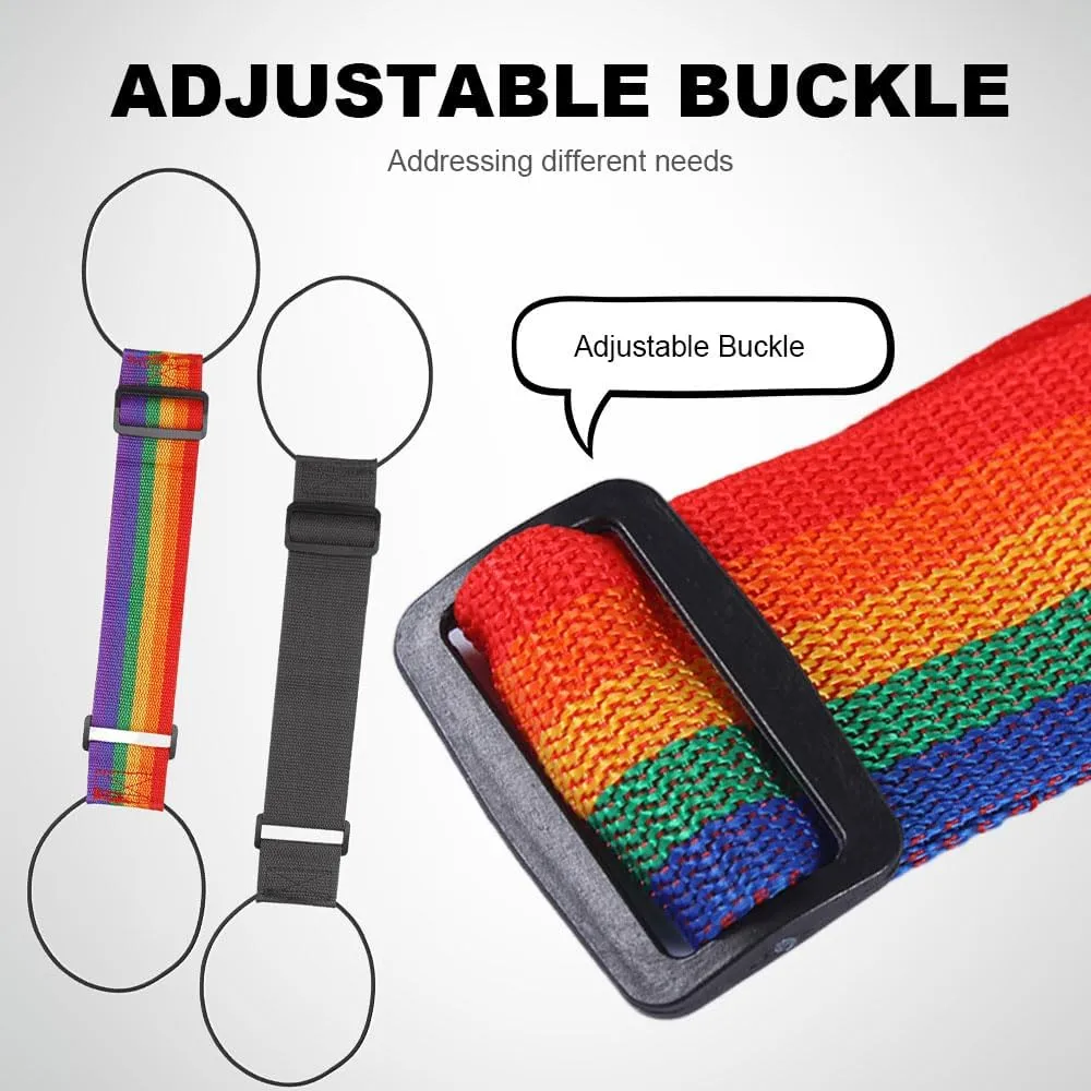 Elastic Fastening Belt for Luggage, 2024 New Luggage Straps Travel Belt for Suitcase Carry on Bag (Black Colorful 2)