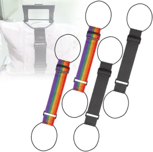 Elastic Fastening Belt for Luggage, 2024 New Luggage Straps Travel Belt for Suitcase Carry on Bag (Black Colorful 2)