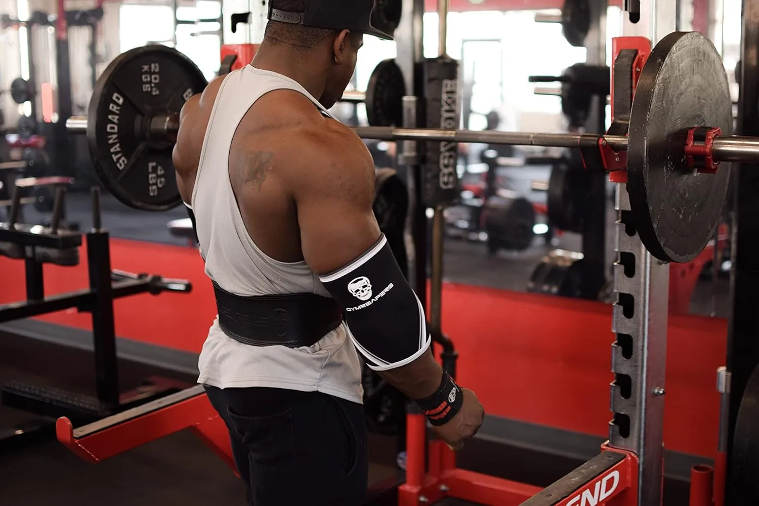 Elbow Sleeves (1 Pair) W/Wrist Wraps - Elbow Brace For Support & Compression for Powerlifting, Weightlifting, Bench & Tendonitis - 5mm Neoprene - For Men & Women
