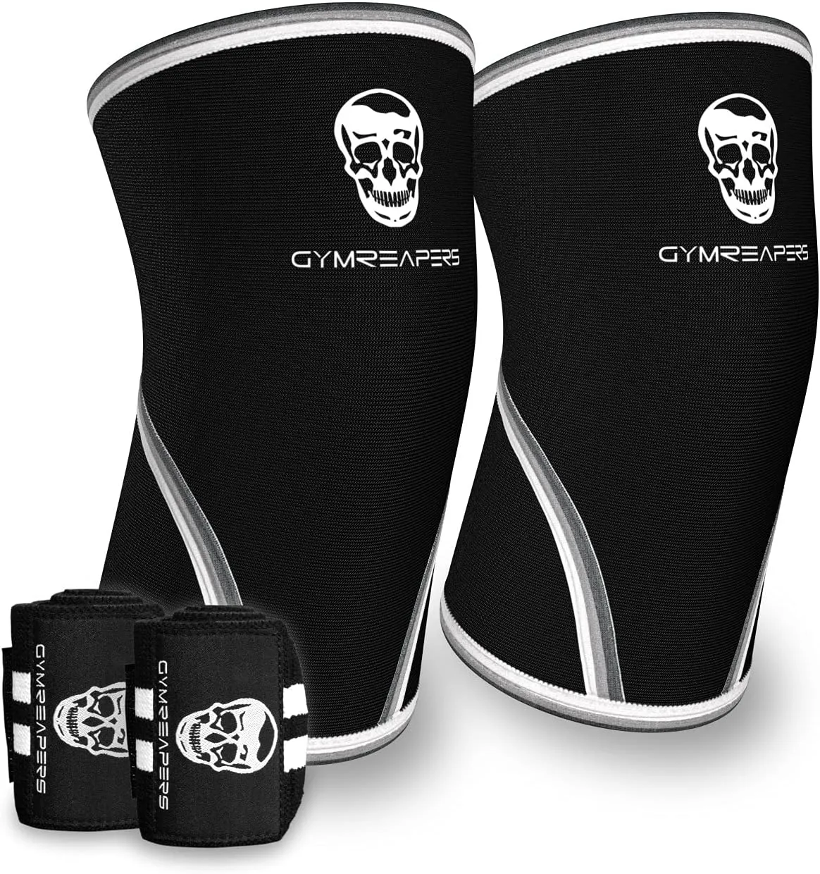 Elbow Sleeves (1 Pair) W/Wrist Wraps - Elbow Brace For Support & Compression for Powerlifting, Weightlifting, Bench & Tendonitis - 5mm Neoprene - For Men & Women