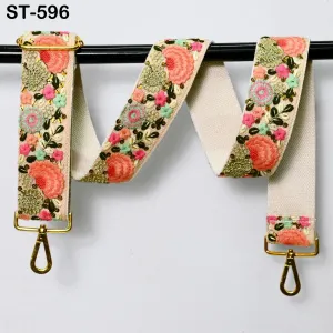 Embroidered Purse Strap Crossbody Strap for Purses Handbag Boho Bag Strap Floral Embroidery Replacement Strap Boho Guitar Strap Gift for her