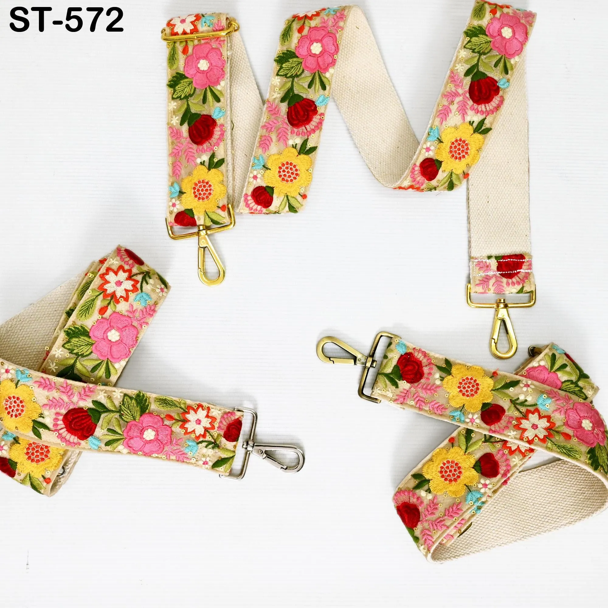 Embroidered Purse Strap Crossbody Strap for Purses Handbag Boho Bag Strap Floral Embroidery Replacement Strap Boho Guitar Strap Gift for her