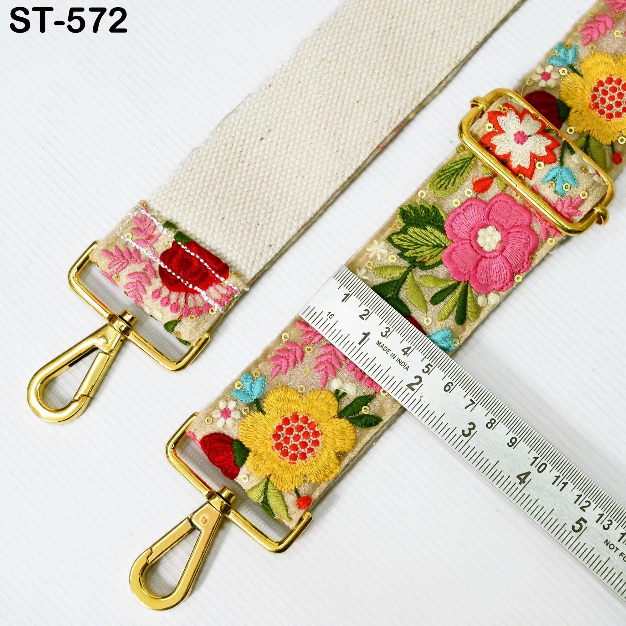 Embroidered Purse Strap Crossbody Strap for Purses Handbag Boho Bag Strap Floral Embroidery Replacement Strap Boho Guitar Strap Gift for her