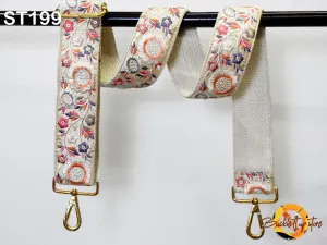 Embroidered Purse Strap Crossbody Strap for Purses Handbag Boho Bag Strap Floral Embroidery Replacement Strap Boho Guitar Strap Gift for her