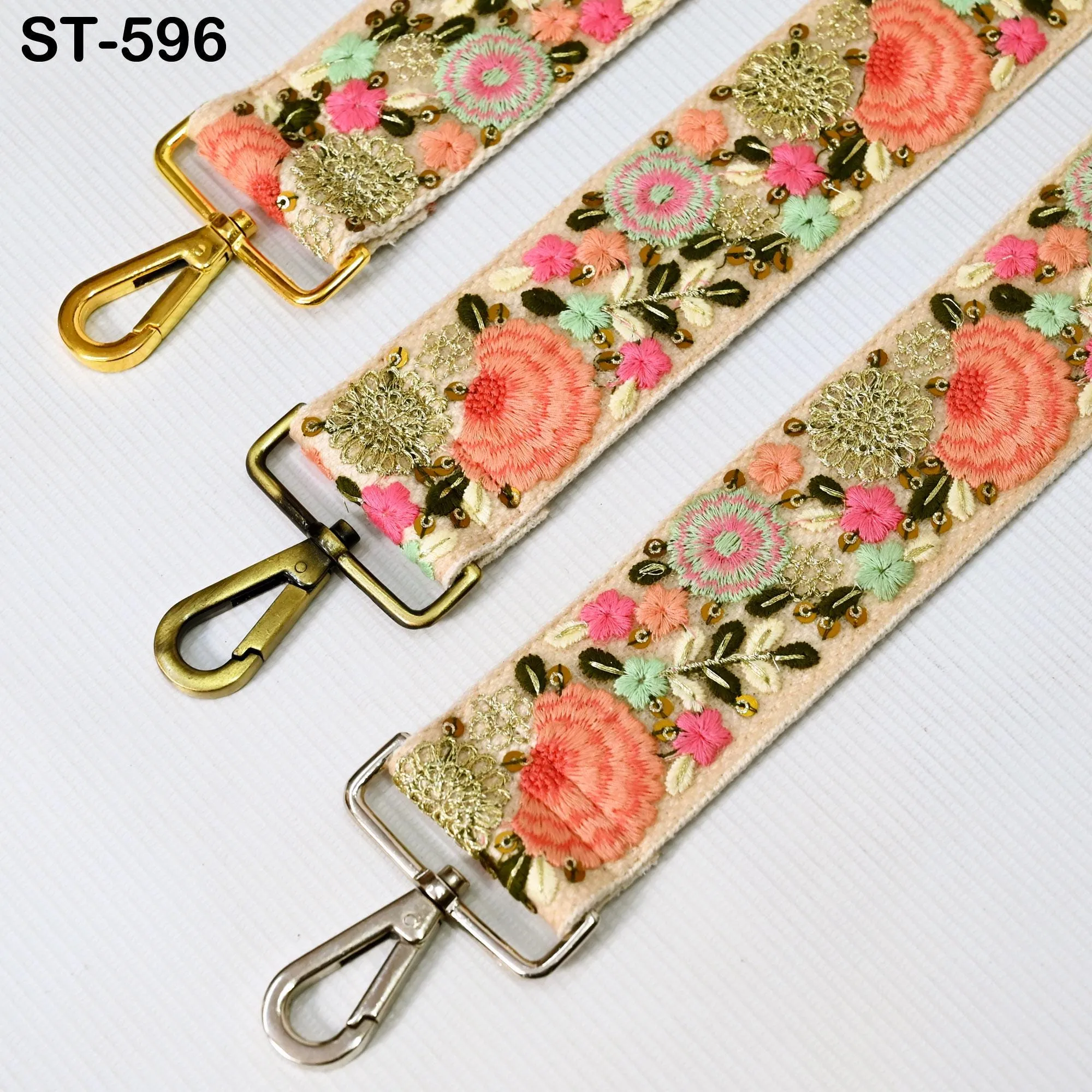 Embroidered Purse Strap Crossbody Strap for Purses Handbag Boho Bag Strap Floral Embroidery Replacement Strap Boho Guitar Strap Gift for her