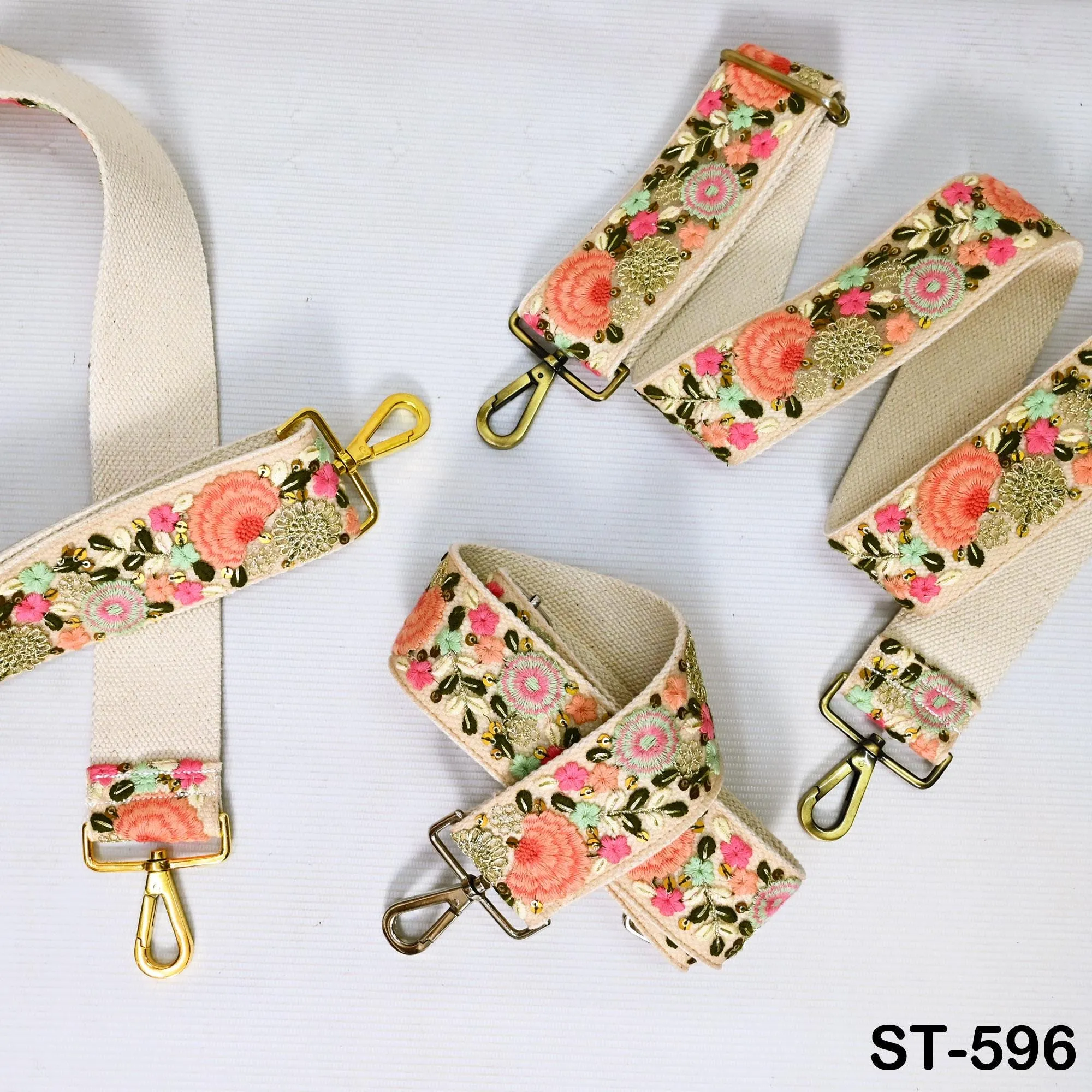 Embroidered Purse Strap Crossbody Strap for Purses Handbag Boho Bag Strap Floral Embroidery Replacement Strap Boho Guitar Strap Gift for her
