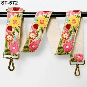 Embroidered Purse Strap Crossbody Strap for Purses Handbag Boho Bag Strap Floral Embroidery Replacement Strap Boho Guitar Strap Gift for her