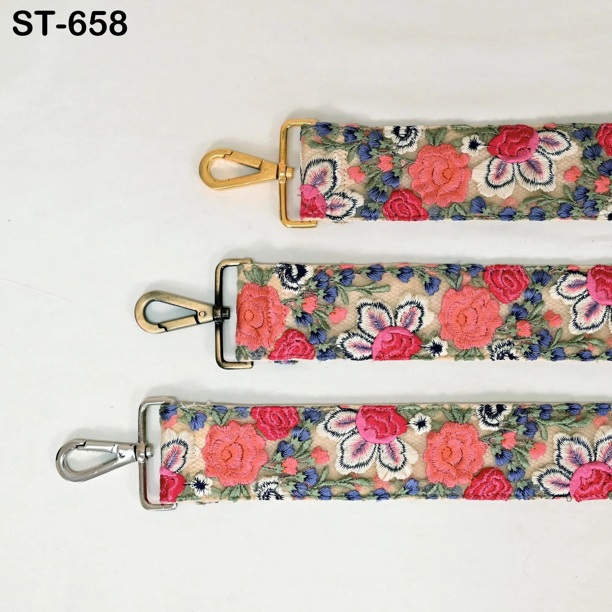 Embroidered Purse Strap Crossbody Strap for Purses Handbag Boho Bag Strap Floral Embroidery Replacement Strap Boho Guitar Strap Gift for Mom