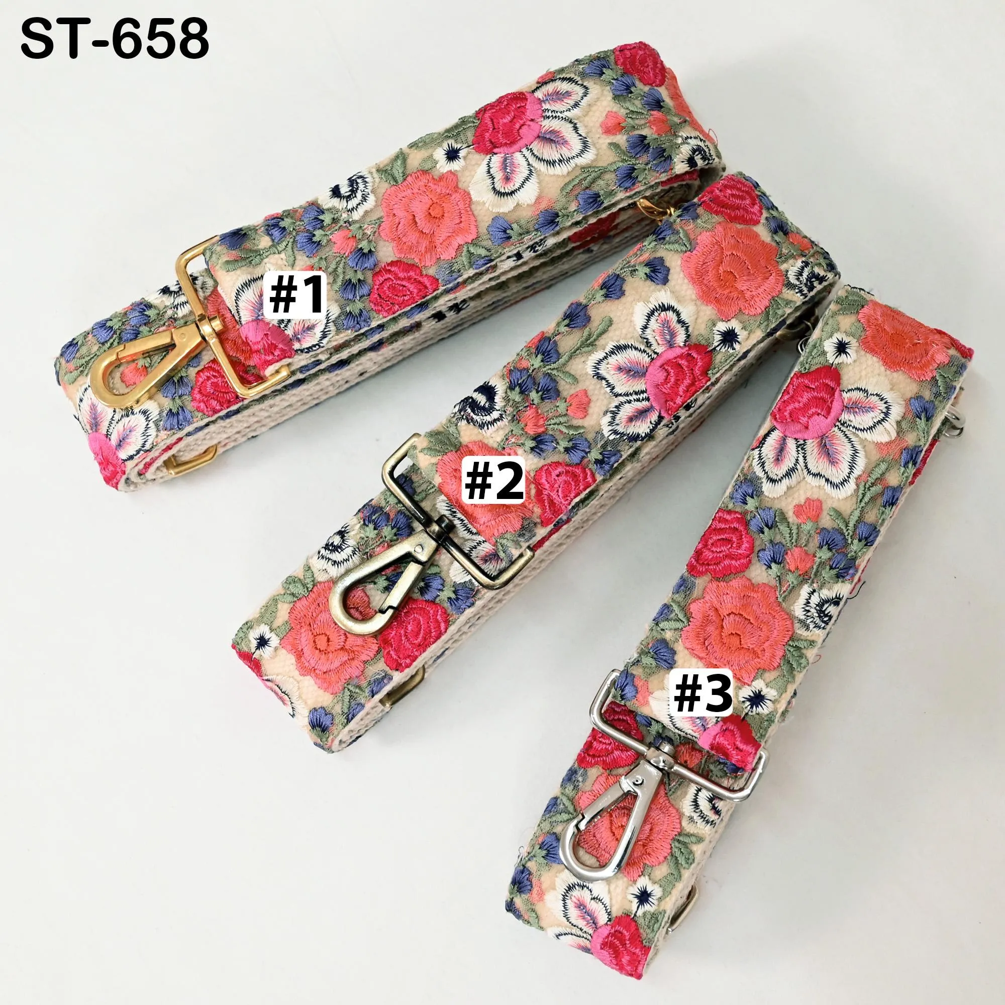 Embroidered Purse Strap Crossbody Strap for Purses Handbag Boho Bag Strap Floral Embroidery Replacement Strap Boho Guitar Strap Gift for Mom