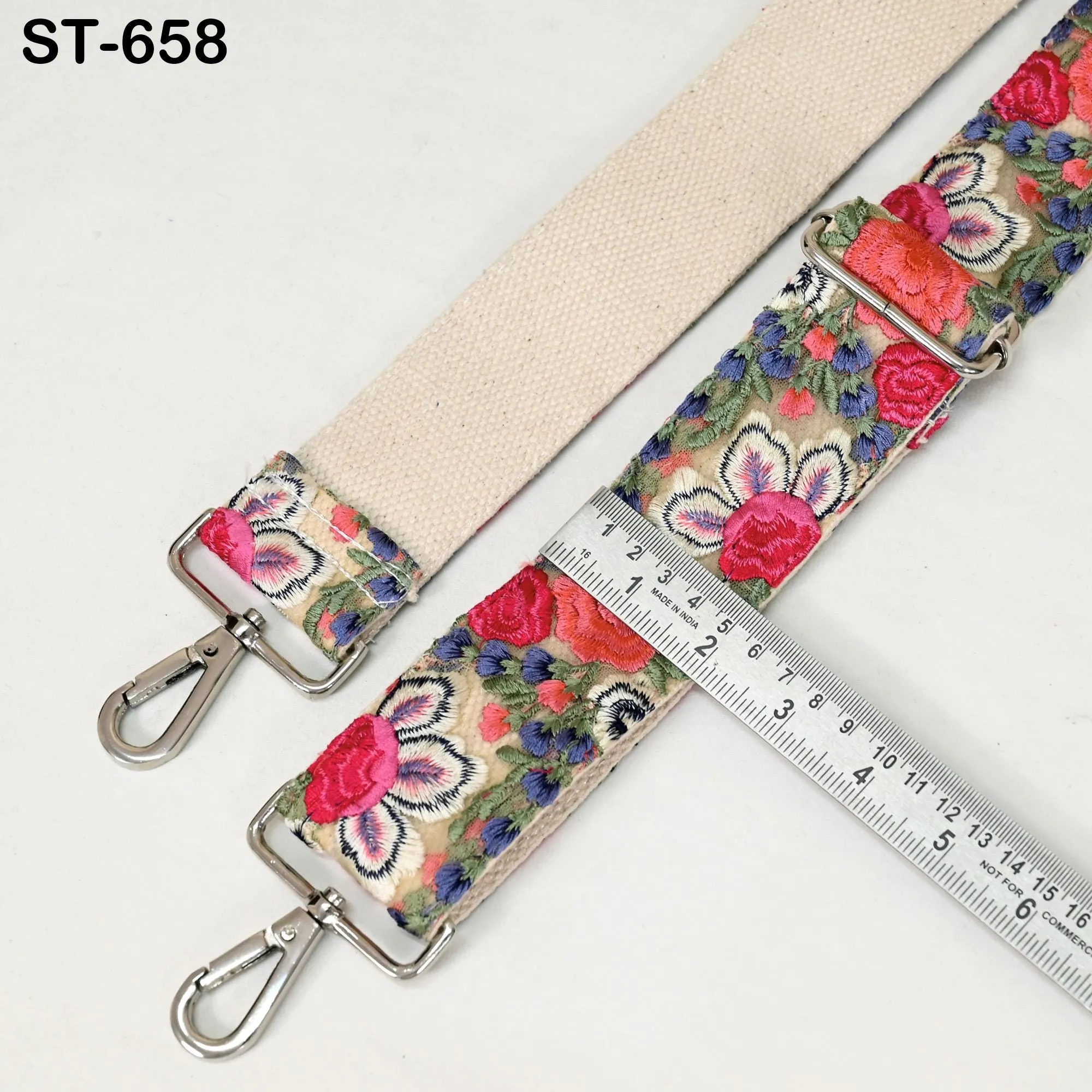 Embroidered Purse Strap Crossbody Strap for Purses Handbag Boho Bag Strap Floral Embroidery Replacement Strap Boho Guitar Strap Gift for Mom
