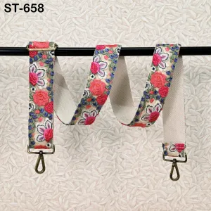 Embroidered Purse Strap Crossbody Strap for Purses Handbag Boho Bag Strap Floral Embroidery Replacement Strap Boho Guitar Strap Gift for Mom