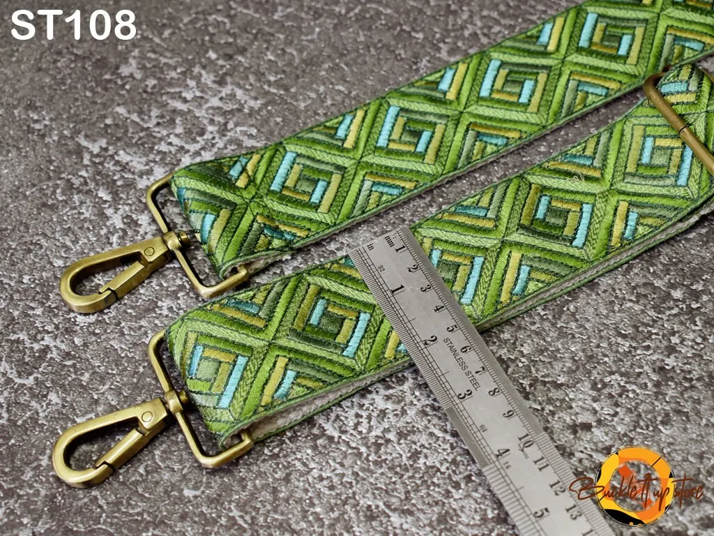 Embroidered Purse Strap Crossbody Strap Purses Messenger Bag Strap Embroidery Replacement Strap Boho Guitar Strap Handbag Strap gift for her