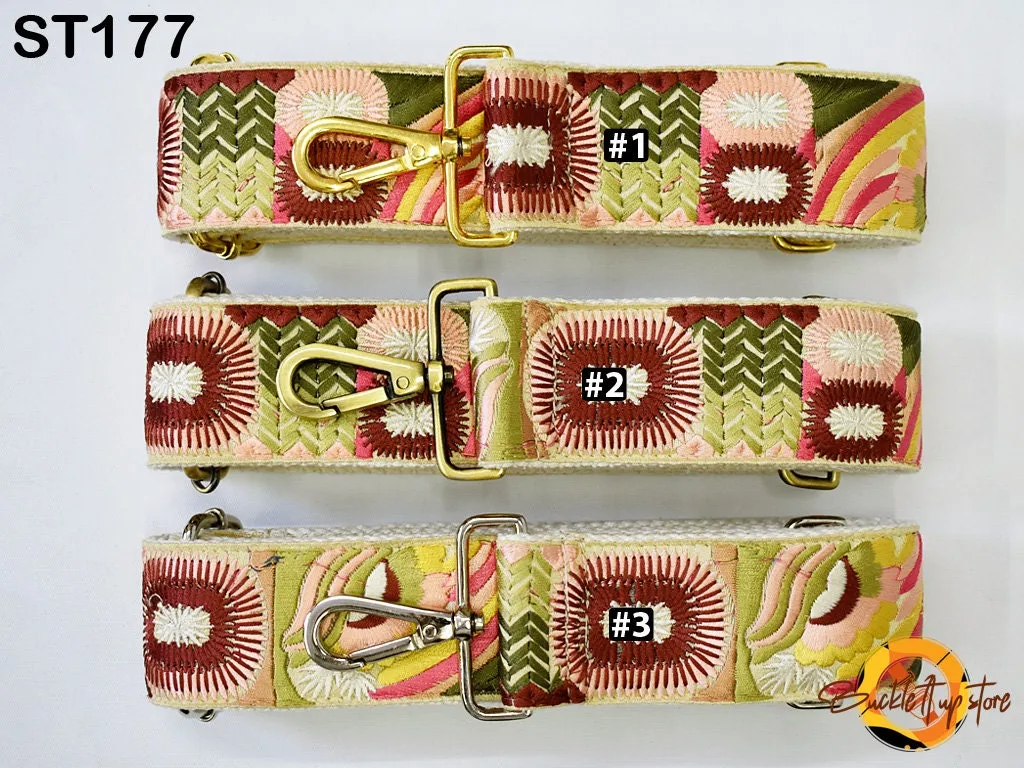 Embroidery Replacement Guitar Strap Adjustable Handbag Boho Bag Strap Embroidered Camera Strap Crossbody Strap for Purses Gift for Daughter