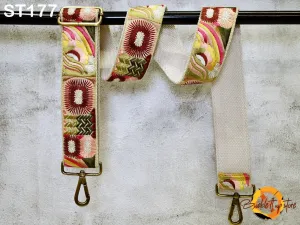 Embroidery Replacement Guitar Strap Adjustable Handbag Boho Bag Strap Embroidered Camera Strap Crossbody Strap for Purses Gift for Daughter