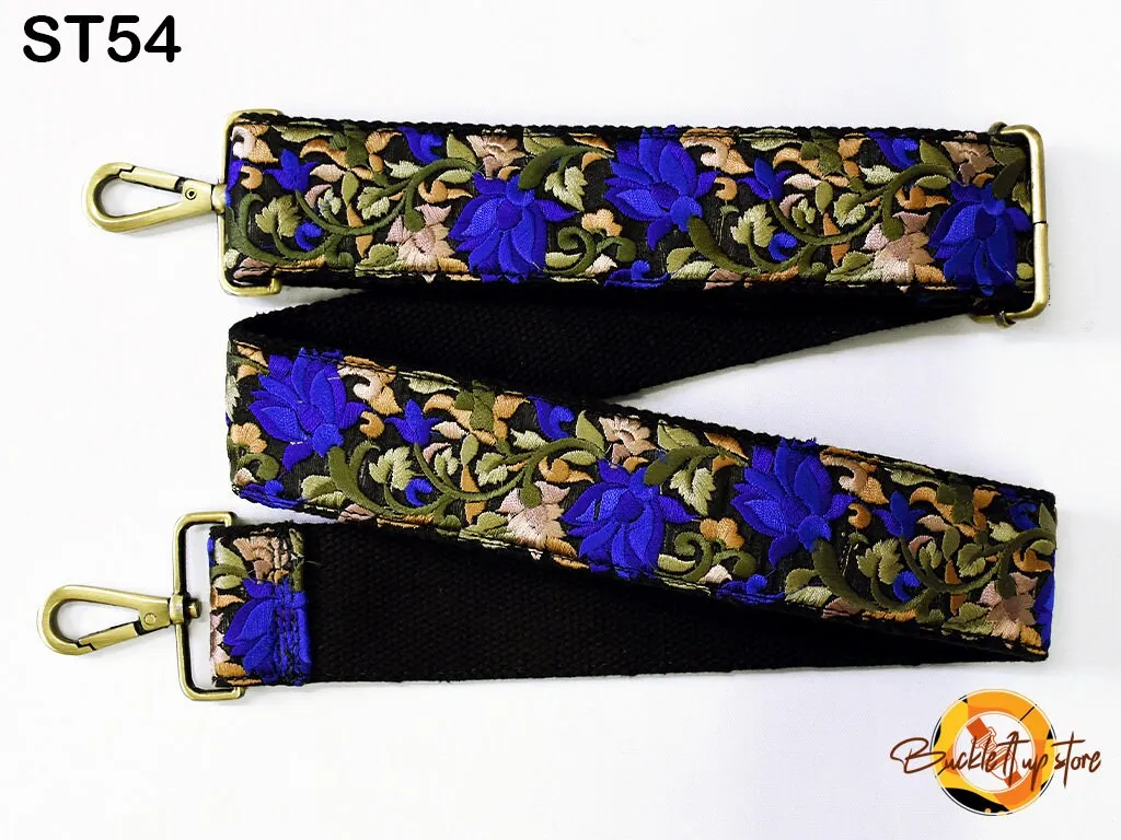 Embroidery Replacement Strap Purse Strap Crossbody Strap for Purses Embroidered Boho Bags Strap Boho Guitar Strap Handbag Strap gift for her