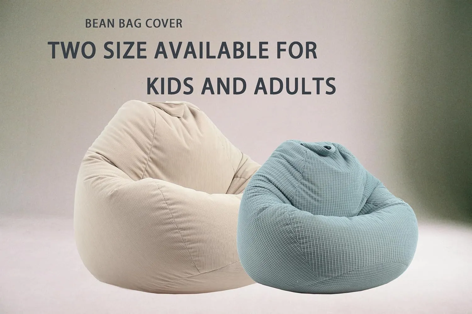 ENBAOHUI Stuffed Animal Storage Bean Bag Chair Cover (No Filler) Washable Ultra Soft Corduroy Bean Bag Cover for Organizing Plush Toys, Bean Bag for Adults