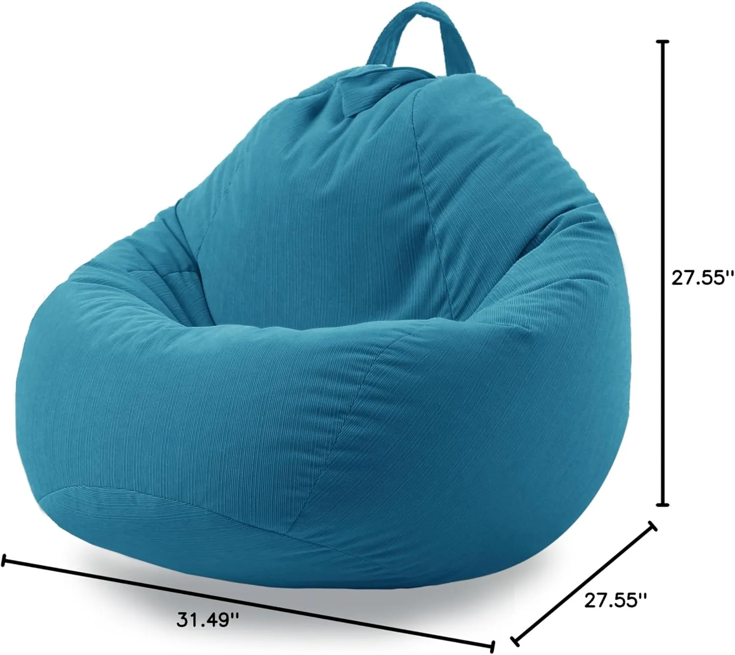 ENBAOHUI Stuffed Animal Storage Bean Bag Chair Cover (No Filler) Washable Ultra Soft Corduroy Bean Bag Cover for Organizing Plush Toys, Bean Bag for Adults