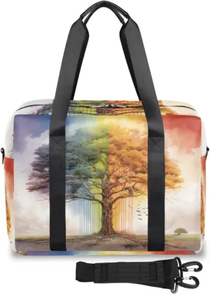 Energetic Negativity Tree Womens Travel Bags, Weekender Carry on for Women, Sports Gym Bag, Workout Duffel bag, Overnight Shoulder Bag