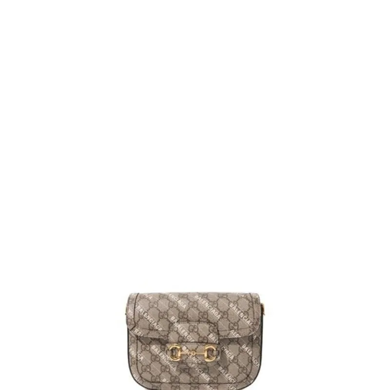 ESMEE Project - Classy Beige Horsebit 1955 Hacker Bag Voice-controlled The