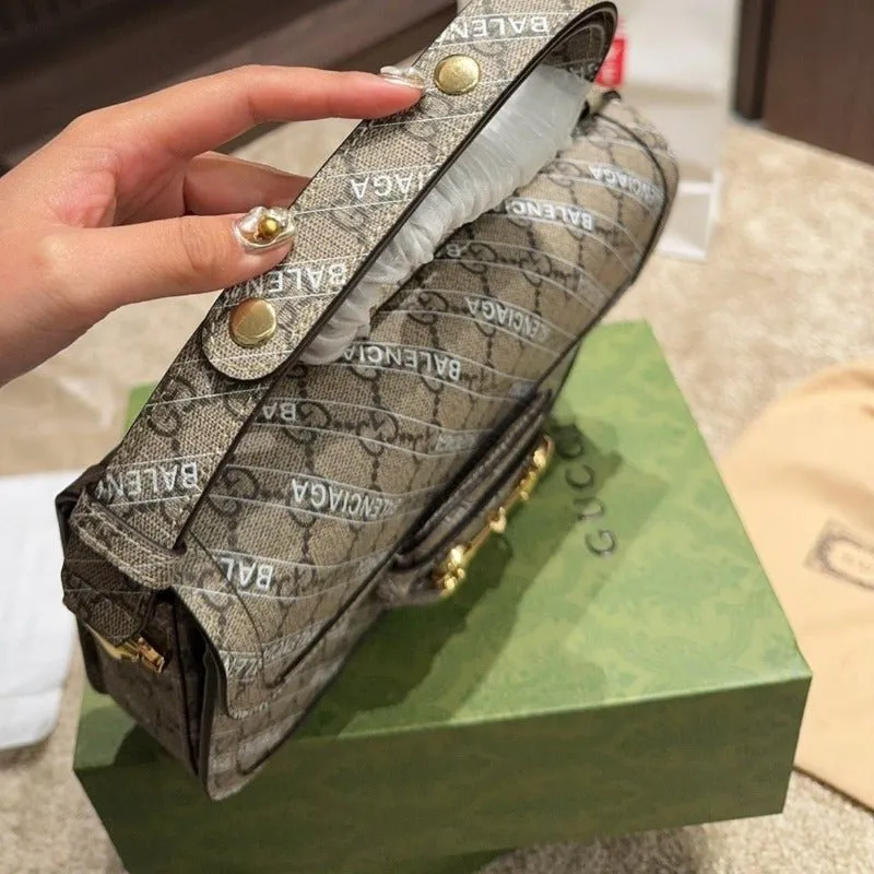 ESMEE Project - Classy Beige Horsebit 1955 Hacker Bag Voice-controlled The
