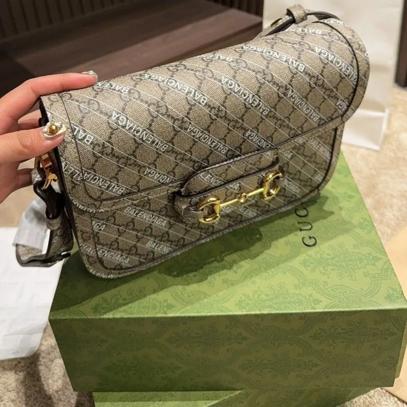 ESMEE Project - Classy Beige Horsebit 1955 Hacker Bag Voice-controlled The