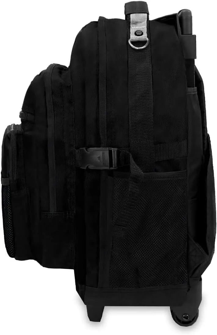 Everest Deluxe Wheeled Backpack, Black, One Size