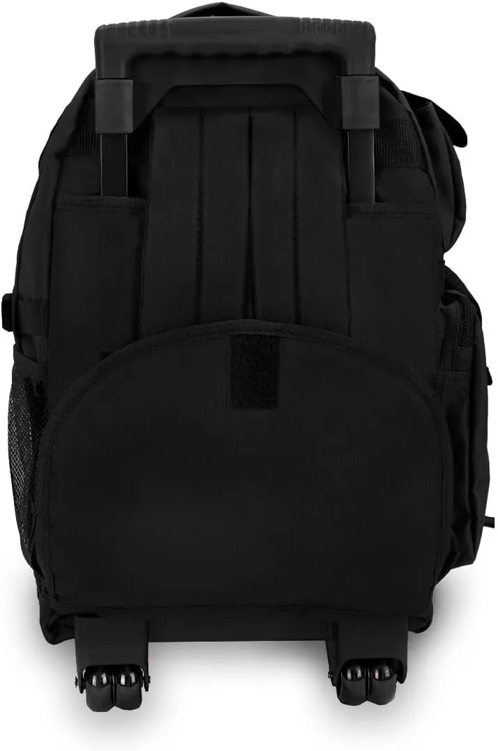 Everest Deluxe Wheeled Backpack, Black, One Size