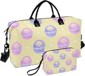 Exnundod Women Weekender Bags Blankets and with Pacifiers Gym Bags Carry On Overnight Duffle Large Duffle Tote Hospital Bag for Business Trip, Yoga