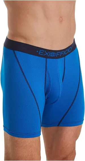 ExOfficio Men's Give-N-Go Sport 2.0 6 Inch Boxer Brief 2413448 S Clear Blue/Navy