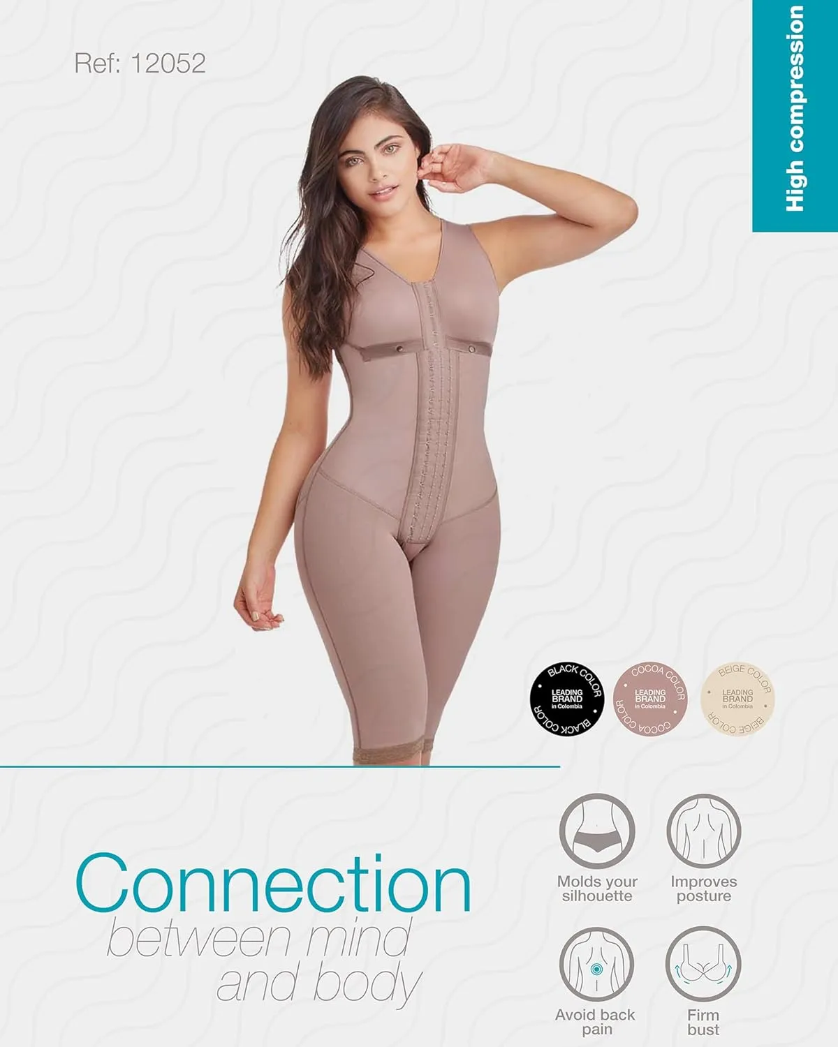 FAJAS DISENOS D'PRADA DELIÉ Shapewear Tummy Control High Compression Faja Colombiana Girdle for Women Abdomen Control