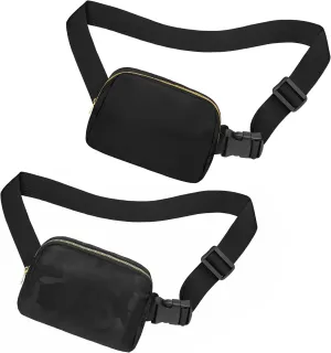 Fanny Pack Crossbody Bag for Women and Men, Belt Bag for Hiking Bum Bag with Adjustable Strap, Waist pack for Running Workout Sports Travel Black Camo Black